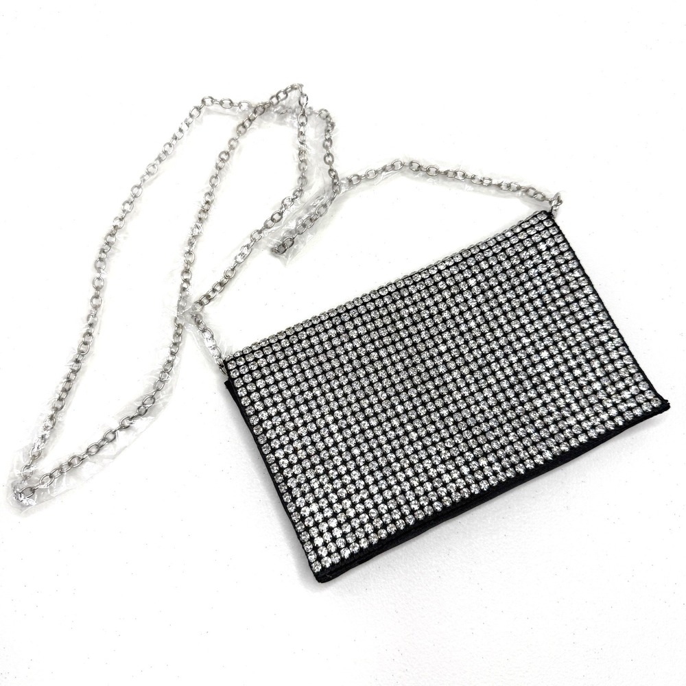 Rhinestone‎ Evening Clutch Crossbody Crystal Purse Amber Sceats